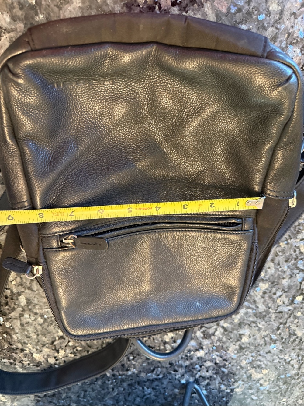 Vintage Mini Fossil Backpack Black Y2K Leather - Picture 10 of 12